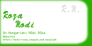 roza modi business card