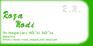 roza modi business card
